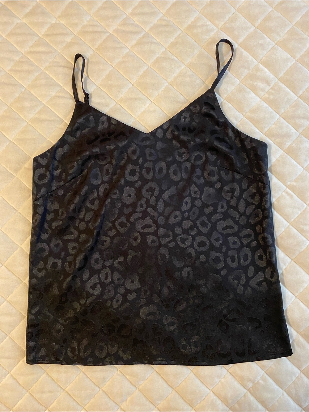 Sen Black Leopard Cami Size Small